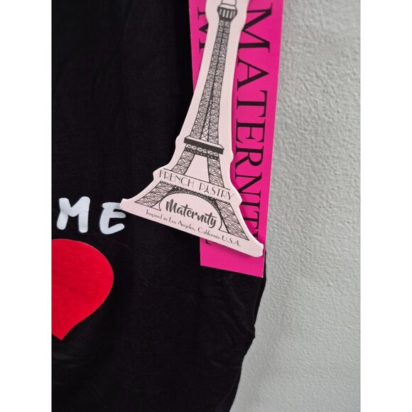 Pregnancy Announcement T-Shirt "Me Mini Me" Black Short Sleeve Maternity Top Sma - Picture 4 of 5